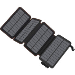 Alternative view of Baterie Externa Solara, Power Bank 20 000 mAh, Waterproof, 4 Panouri, Negru
