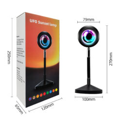 Alternative view of Lampa Decorativa Videografie cu proiectie Sunset, Sunrise, Multicolora RGB, cu telecomanda