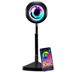 Lampa Decorativa Videografie cu proiectie Sunset, Sunrise, Multicolora RGB, cu Aplicatie Smartphone
