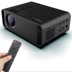 Alternative view of Mini Videoproiector Portabil, Wireless, Full HD, HDMI, USB, Slot card, Telecomanda, 1080P HD, Negru