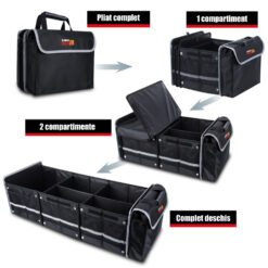 Alternative view of Organizator portbagaj auto & Lada frigorifica, Linomag®, Impermeabil, Pliabil, Multifunctional, Negru, 90x35x30cm
