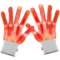 Manusi LED pentru adulti, Linomag®, 3 moduri de iluminare, Efect radiografie, Rosu