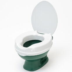 Inaltator WC cu capac Linomag®, 15 cm inaltime, Sistem de prindere reglabil pentru vasul de toaleta, Alb