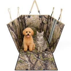 Husa auto de protectie bancheta pentru transport animale, Linomag®, pentru caini si pisici, Impermeabila, Antialunecare, Multicolor, 145 x 130 cm