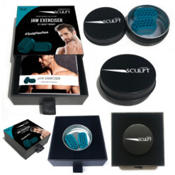 Alternative view of Set 2 dispozitive pentru intarirea muschilor faciali, Linovit®, Jawline exerciser, Tonifiere faciala, Silicon alimentar, Nivel avansat 28kgf, Turcoaz