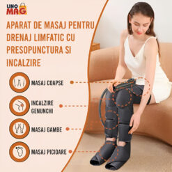 Alternative view of Aparat de masaj pentru picioare cu presopunctura si incalzire tip cizme, Linomag®, Drenaj limfatic, Masaj terapeutic, Masaj refacere musculara, Masaj relaxare, Masaj circulator, 3 moduri masaj, 5 nivele intensitate masaj picioare, gambe si coapse, Gri