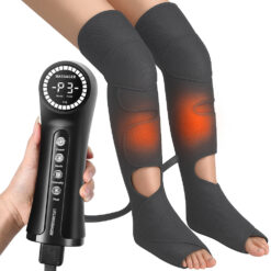 Aparat de masaj pentru picioare cu presopunctura si incalzire tip cizme, Linomag®, Drenaj limfatic, Masaj terapeutic, Masaj refacere musculara, Masaj relaxare, Masaj circulator, 3 moduri masaj, 5 nivele intensitate masaj picioare, gambe si coapse, Gri