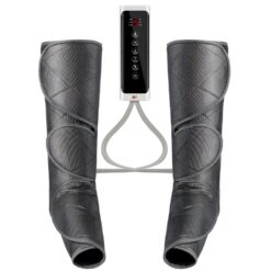 Aparat de masaj pentru picioare cu presopunctura si incalzire tip cizme, Linomag®, Drenaj limfatic, Masaj refacere musculara, Masaj relaxare, Masaj circulator, 3 moduri masaj, 3 nivele intensitate masaj, Gri carbon