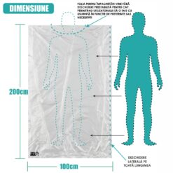 Alternative view of Set 50 folii impachetari corporale pentru termocuverta de tip sauna, Linomag®, Transparent, 100cm X 200cm