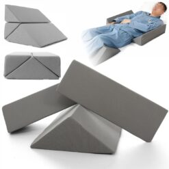 Set 3 Perne Ortopedice Triunghiulare, Linomag®, Multifunctionale, Pentru Alinarea Durerilor de Spate, Prevenirea Escarelor, Post-Operatoru, Ridicarea Genunchilor în Timpul Sarcinii, Gri