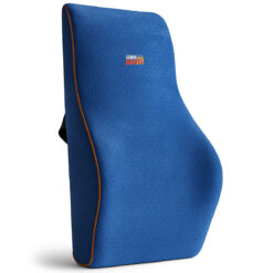 Perna lombara completa pentru scaun de birou sau masina, Linomag®, Spuma cu memorie, Albastru, 45 x 38 x 12cm