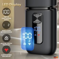 Alternative view of Aparat de Ras Electric cu Lame Flotante Duble Linomag®, Trimmer Rabatabil, USB-C Reincarcabil, Autonomie 120 minute, Rezistent la Apa, Negru