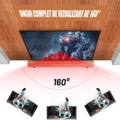 Alternative view of Ecran de proiectie pliabil 100" Linomag®, format16:9, ideal pentru proiecții interior/exterior, portabil, 4K HD, montare rapidă, alb