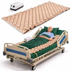 Saltea Antiescara cu Compresor si Presiune Alternativa, Linomag®, Nivel Presiune Ajustabil, Pentru Ingrijire la Domiciliu sau la Spital, 190x90cm, Bej