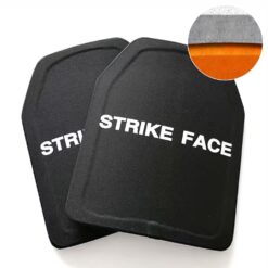Set 2 Plăci Balistice Level IV, Testate conform NIJ 0101.06, Alumina + PE, Protecție AP, 3 Lovituri 7.62 mm AP Type 53, Design SAPI Curbat, Compatibile Plate Carrier, 25×30 cm, Negru