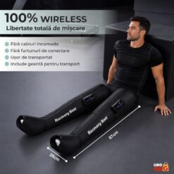 Alternative view of Aparat de Masaj pentru Picioare Wireless, Linomag®, Cizme de Compresie pentru Recuperare Musculară, Drenaj limfatic, Presopunctura, Masaj circulator, Masaj Relaxare, 5 Camere Compresie cu Aer,  11 Niveluri de Intensitate, 3 Moduri de Masaj