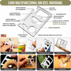 Alternative view of Kit complet de supraviețuire Linomag®, 30 Tipuri de accesorii esențiale, Trusă camping și urgență, Lopată tactică pliabilă, Lanternă LED, Trusă de prim ajutor, Brățară din paracord, Busolă, Amnar, Pătură termică, Negru