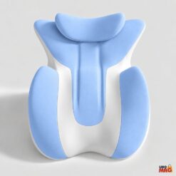 Alternative view of Pernă Ergonomică Multifuncțională Linomag® pentru Cupluri și Relaxare, pentru Dormit, Citit și Odihnă, Spumă cu Memorie, Suport pentru Spate și Corp, Tetieră Detașabilă, Husă Lavabilă, Blue/Alb